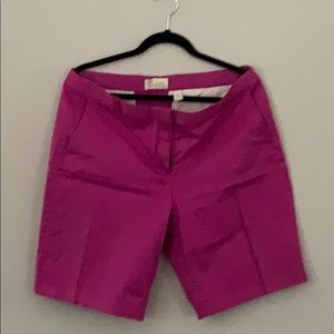 2 pairs of J Crew Bermuda shorts in pink and white